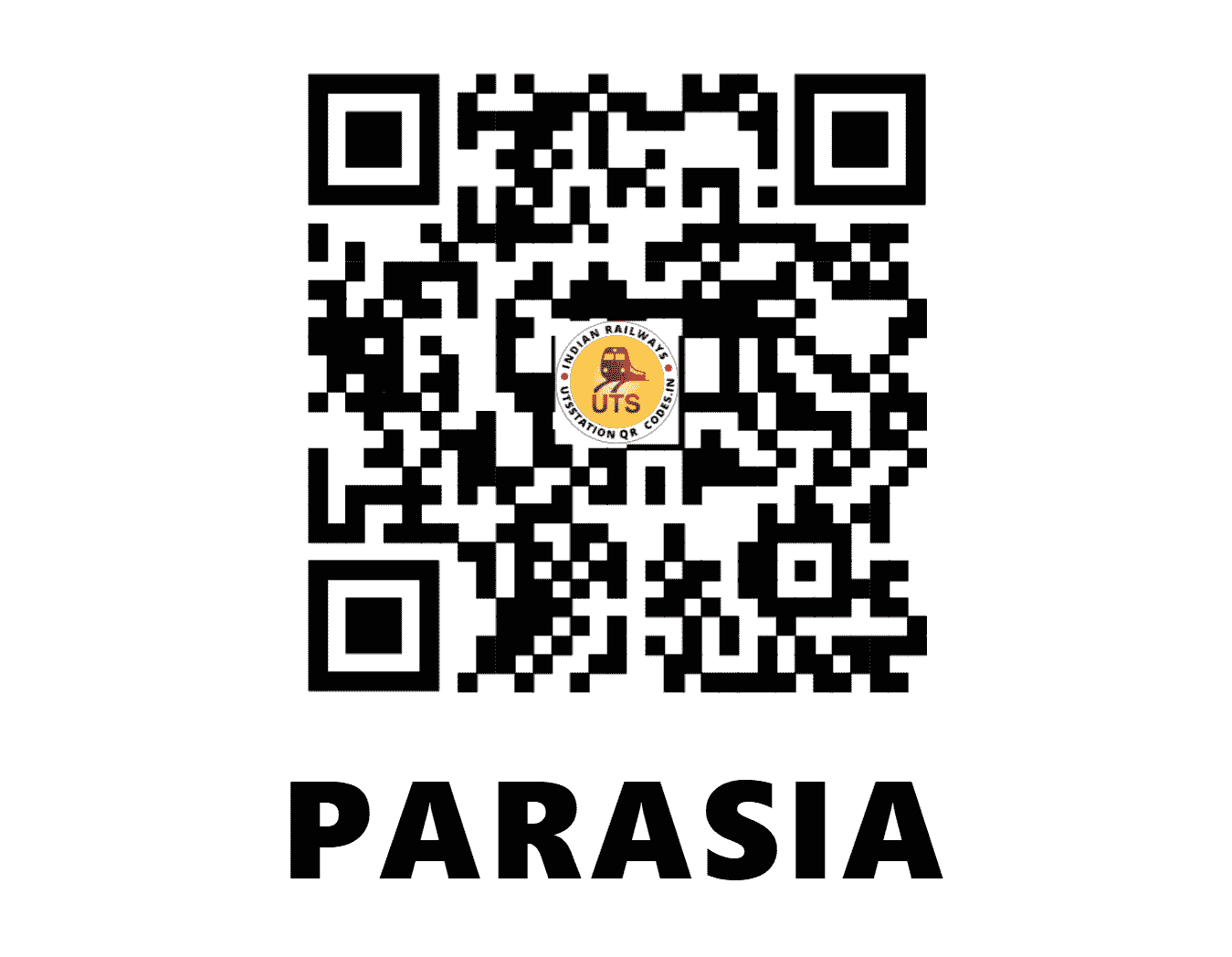 UTS QR Code for PARASIA - PUX - CR (MADHYA PRADESH)